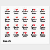 Ik hou van Santa Rosa Ronde Sticker (Vel)