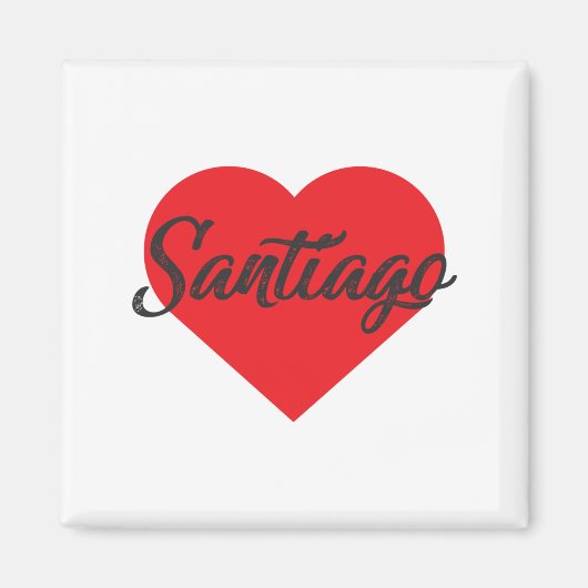 Ik hou van Santiago - Chili Magneet (Voorkant)
