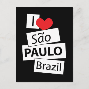 Ik hou van Sao Paulo Brazilië Briefkaart