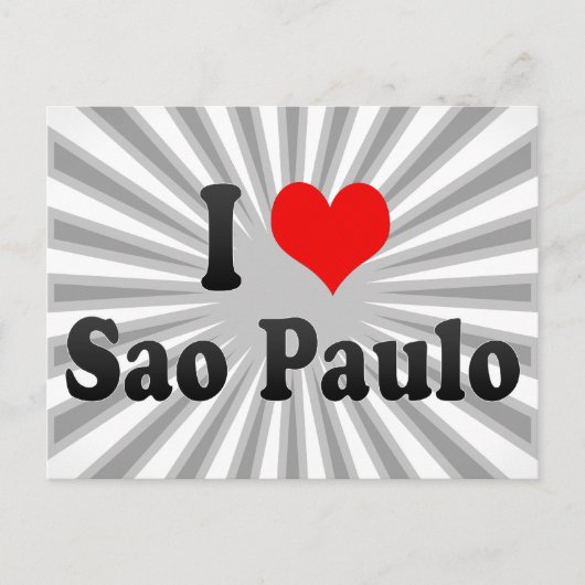 Ik hou van Sao Paulo, Brazilië Briefkaart (Voorkant)