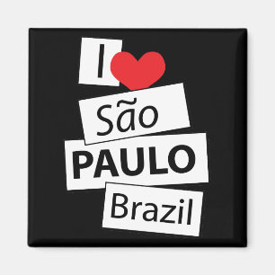 Ik hou van Sao Paulo Brazilië Magneet
