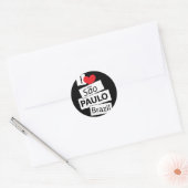 Ik hou van Sao Paulo Brazilië Ronde Sticker (Envelop)