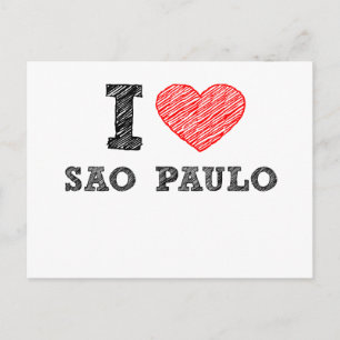 Ik hou van Sao Paulo Briefkaart