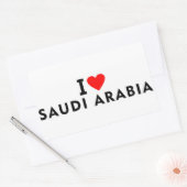 Ik hou van Saoedi-Arabië land zoals hart reis tour Rechthoekige Sticker (Envelop)