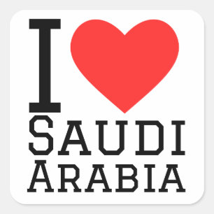 Ik hou van Saoedi-Arabië Vierkante Sticker