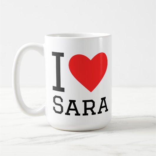 Ik hou van Sara Koffiemok (Links)