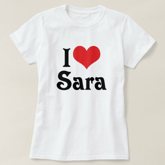Ik hou van Sara T-shirt (Design voorkant)