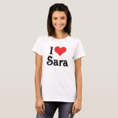 Ik hou van Sara T-shirt (Voorkant volledig)