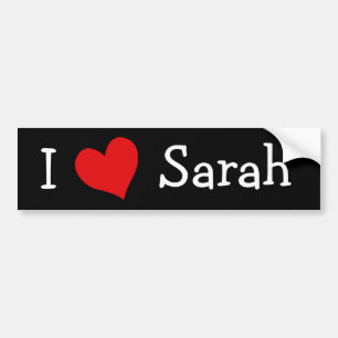 Ik hou van Sarah Bumpersticker