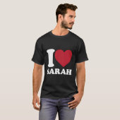 Ik hou van Sarah - ik hoor Sarah T-shirt (Voorkant volledig)
