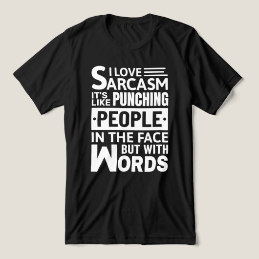 Ik hou van Sarcasm | Funny Sarcastic Gezegde T-Shi Tri-Blend Shirt (Design voorkant)