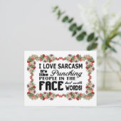 Ik hou van sarcasme briefkaart (Staand voorkant)