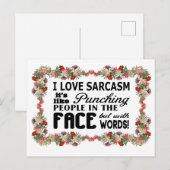 Ik hou van sarcasme briefkaart (Voorkant / Achterkant)