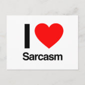 ik hou van sarcasme briefkaart (Voorkant)