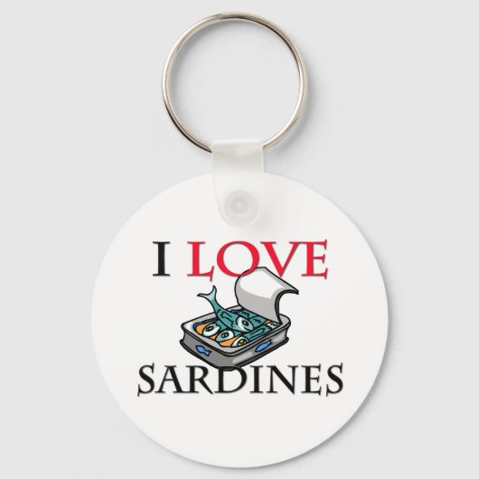 Ik hou van Sardines Sleutelhanger (Voorkant)