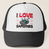 Ik hou van Sardines Trucker Pet (Voorkant)