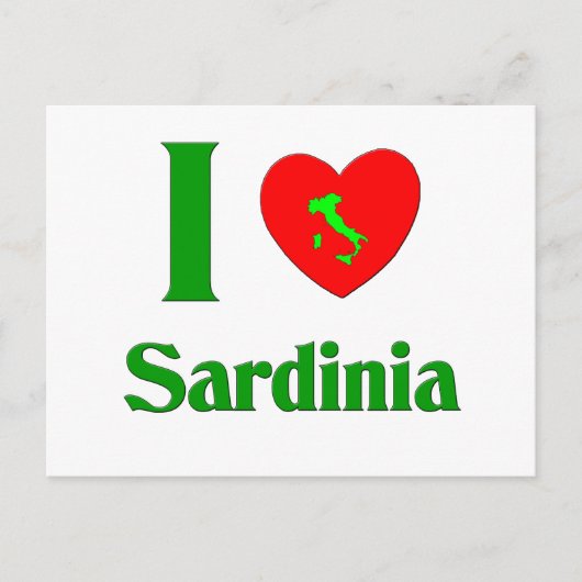 Ik hou van Sardinië Italië Briefkaart (Voorkant)