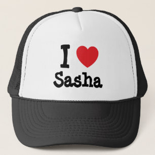 Ik hou van Sasha hart T-Shirt Trucker Pet