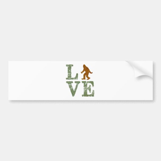 Ik hou van Sasquatch Bumpersticker (Voorkant)