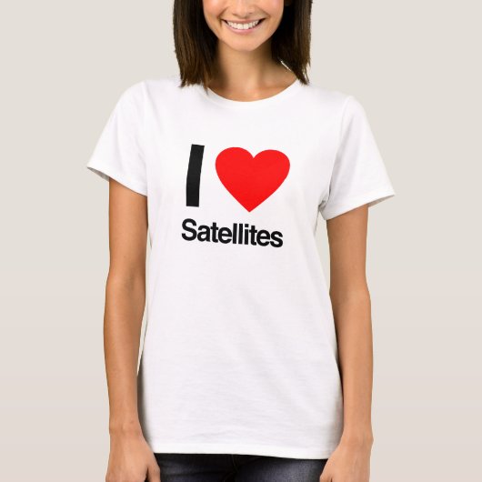 ik hou van satellieten t-shirt (Voorkant)