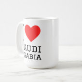 Ik hou van Saudi-Arabië  Koffiemok (Voorkant links)