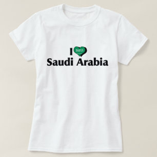 Ik hou van Saudi-Arabië Vlag Shirt