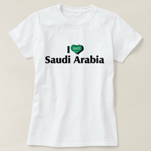 Ik hou van Saudi-Arabië Vlag Shirt (Design voorkant)