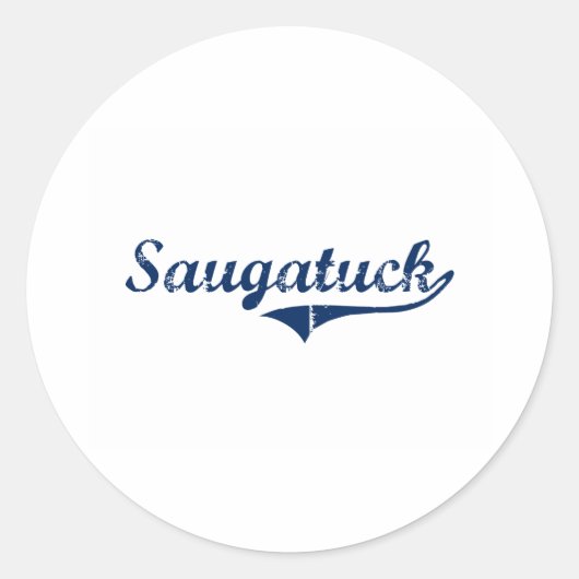 Ik hou van Saugatuck Michigan Ronde Sticker (Voorkant)