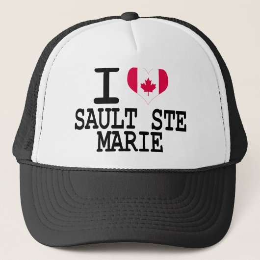 Ik hou van Sault Ste Marie Trucker Pet (Voorkant)