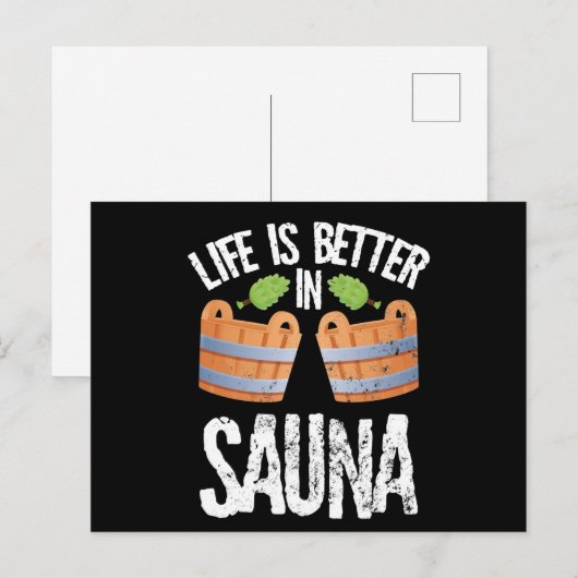 Ik hou van saunas briefkaart (Voorkant / Achterkant)