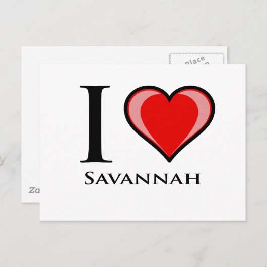 Ik hou van Savannah Briefkaart (Voorkant / Achterkant)