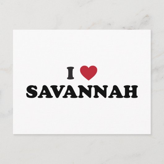 Ik hou van Savannah Georgia Briefkaart (Voorkant)