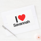 ik hou van savannah rechthoekige sticker (Envelop)