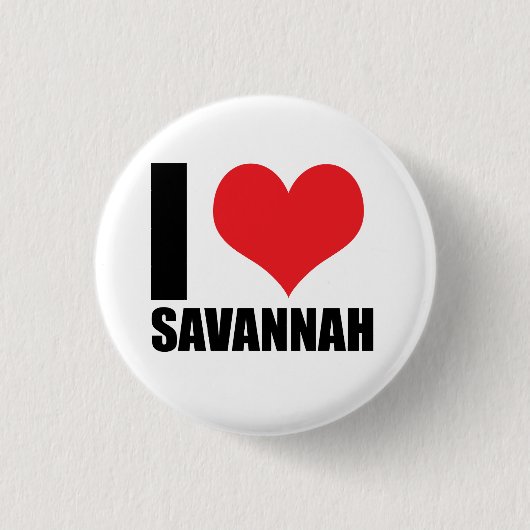 Ik hou van Savannah Ronde Button 3,2 Cm (Voorkant)