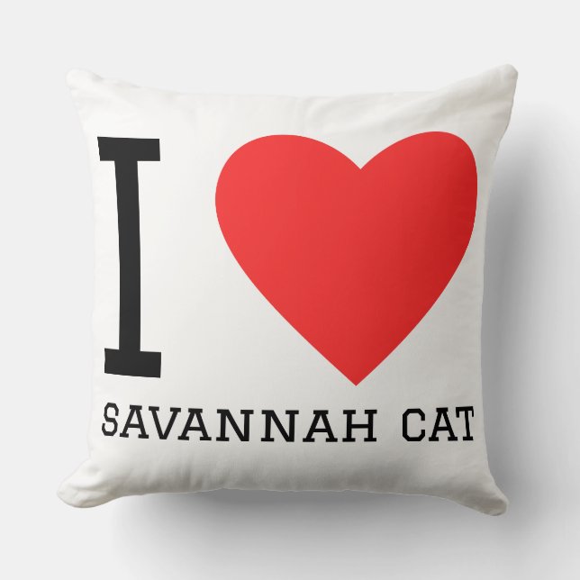 Ik hou van savannekat kussen (Voorkant)