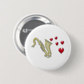Ik hou van saxafonharten ronde button 5,7 cm (Voorkant /achterkant)