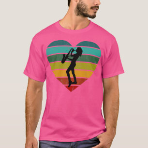 Ik hou van saxofone en saxofonist t-shirt