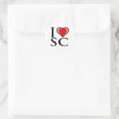 Ik hou van SC - South Carolina Ronde Sticker (Tas)