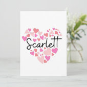 Ik hou van Scarlett Bedankkaart (Staand voorkant)