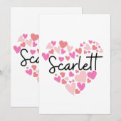 Ik hou van Scarlett Bedankkaart (Voorkant / Achterkant)