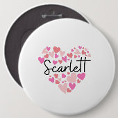 Ik hou van Scarlett Ronde Button 6,0 Cm (Voorkant /achterkant)