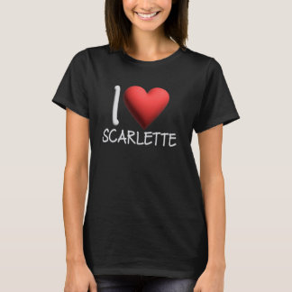 Ik hou van Scarlette naam gepersonaliseerde meisje T-shirt