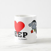 Ik hou van schaap (als vrienden) Big Red Heart Bla Koffiemok (Center)