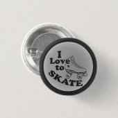 Ik hou van Schaats kleine, 1¼ inch ronde Button (Voorkant /achterkant)