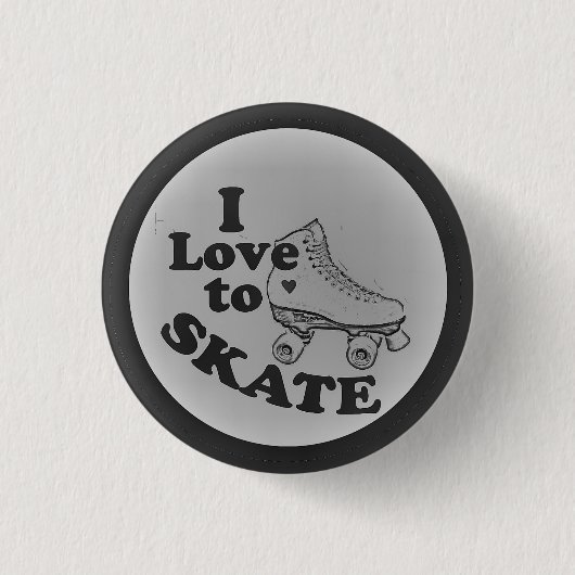 Ik hou van Schaats kleine, 1¼ inch ronde Button (Voorkant)