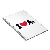 Ik hou van schaats speed-schaatsen notitieboek (Rechterzijde)