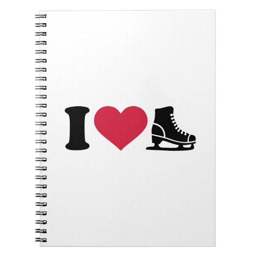 Ik hou van schaats speed-schaatsen notitieboek (Voorkant)