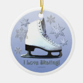 Ik hou van schaatsen keramisch ornament (Voorkant)