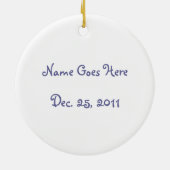 Ik hou van schaatsen keramisch ornament (Achterkant)