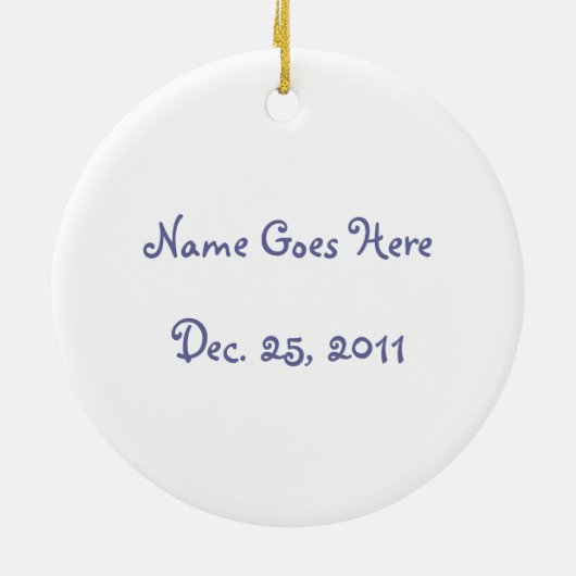 Ik hou van schaatsen keramisch ornament (Achterkant)